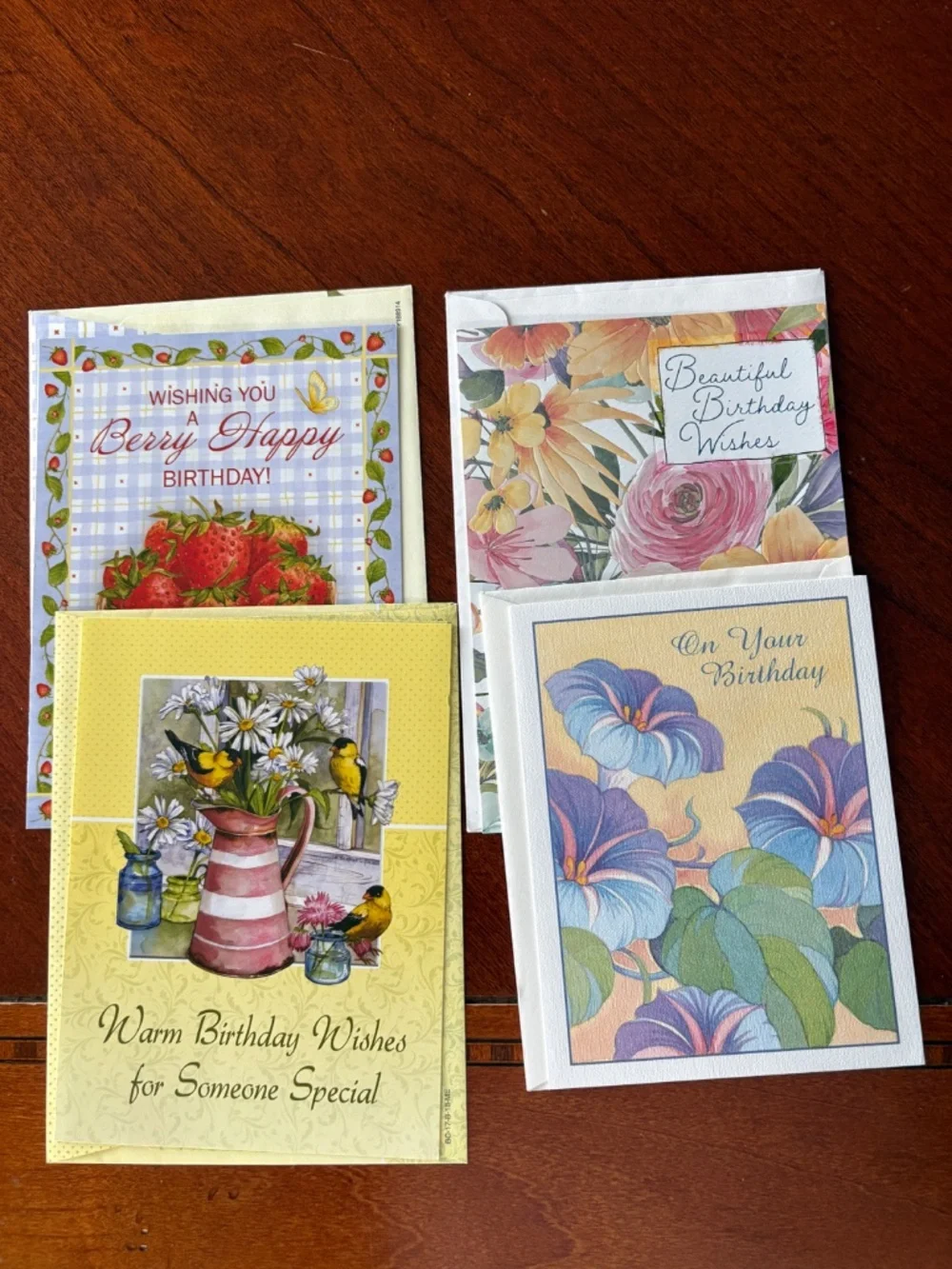 Lot of 25 Assorted Happy Birthday Greeting Cards with Envelopes